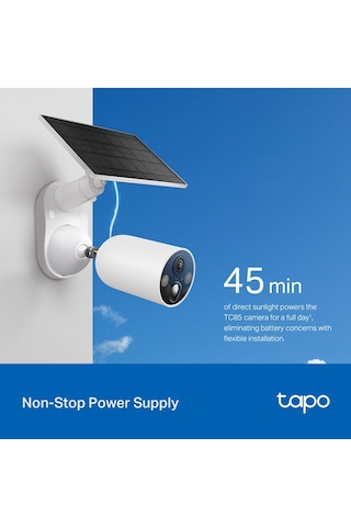 Tp-lınk Tapo Tc85 Kıt C425 Kıt , 2k Qhd, 4,0mpix, Dış Mekan, Ip66, Wifi, 15mt. Renkli Gece Görüşü, İki Yönlü Ses, Yapay Zeka Destekli, Güneş Enerjili Güvenlik Kamerası Kiti