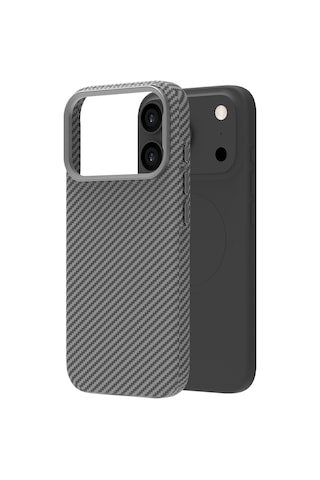 Buff Apple Uyumlu iPhone 17 Pro Max Magsafe Kevlook Kılıf Gri