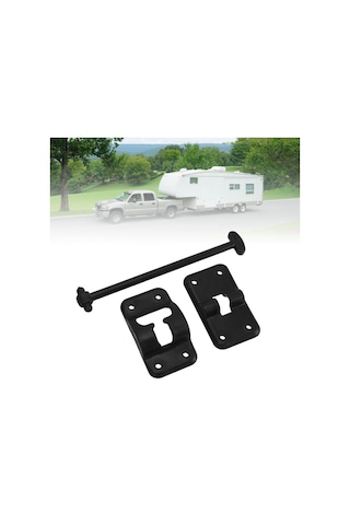 4 Takım 6 Inç T Tarzı Abs Kapı Mandalı Kilit Braketi Rv Kamp Römorku Giriş Kapısı Tutucu Siyah