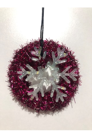 Kar Motifli Yılbaşı Çam Ağacı Süsü