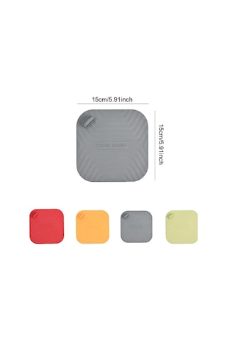 Gri Renk Kare Kötü Koku Önleyici Silikon Mat Banyo Mutfak Lavabo Balkon Gider Tıpası Kapağı