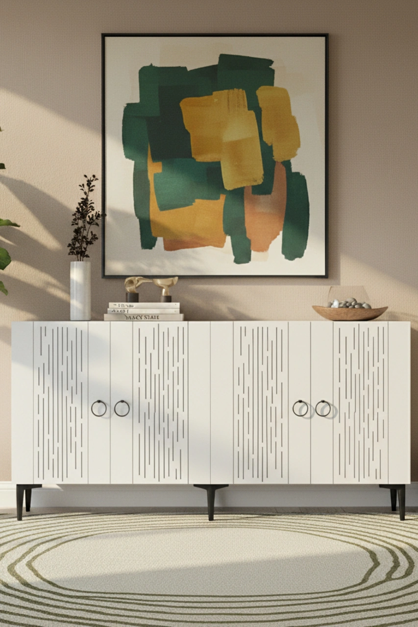 Ka1515b Raın150 Konsol, Kahve Köşesi, Tv Sehpası Beyaz 150cm Beyaz