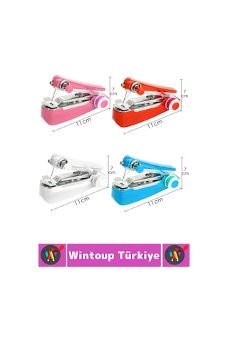 Seyahat Tipi Yırtık Sökük Onarımı Pratik Portatif Çanta Cep Boy Çok Şık Kablosuz Mini Dikiş Makinesi