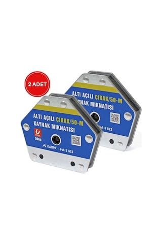 Çırak/50m Manyetik Kaynak Gönyesi 2 Adet 6 Açılı 50 Kg Kaynak Tutucu