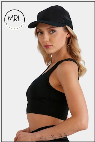 Kadın Siyah Sporcu Sütyeni Pedli Likralı Destekleyici Su Sporları Koşu Fitness Dans Sports Bra Siyah