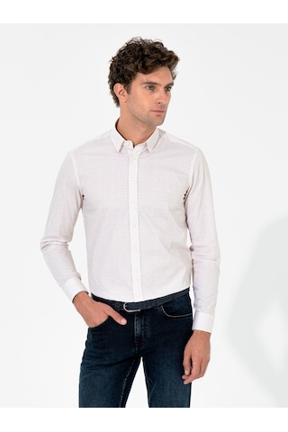 Cacharel Bej Slim Fit Uzun Kollu Gömlek 15469610