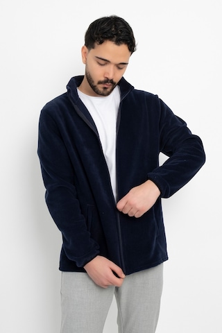 Dasüniforma Unisex Anti-pilling Tüylenme Yapmayan Standart Fit Tam Fermuarlı Soğuk Geçirmez Polar Hırka Lacivert