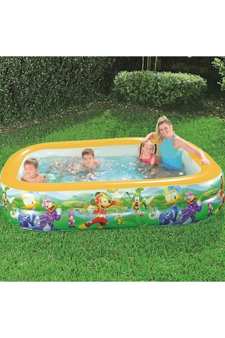 Bestway Büyük Boy Şişme Aile Havuzu Disney 262x175x51 CM 91008 Çok Renkli