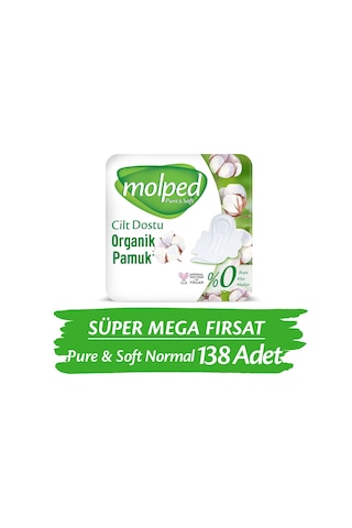 Molped Pure&Soft Hijyenik Ped Normal Süper Mega Paket 138 Adet