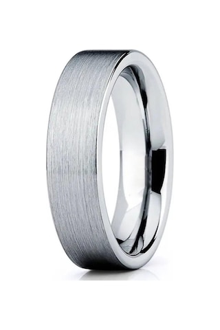 6Mm Düz Model Mat Çelik Alyans Yüzük Cl29 553618656