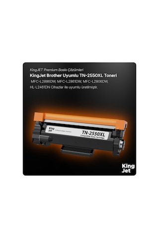 Kingjet Brother Uyumlu Tn-2550xl Yüksek Kapasiteli 2'li Paket Uyumlu  Toner