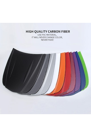Dianziye Araba Pvc 3d Karbon Fiber Sticker, 70% Isı Yalıtımı, 127x10 Cm Bordo Rengi, Vücut Korozyon Ve Çizik Koruması, Dekoratif Film