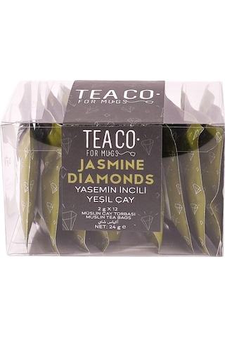 Tea Co. Jasmıne Dıamonds Yaseminli Yeşil Çay Müslin Torba 12 x 2 G