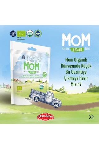 Organik Lolipop Çilek, Karpuz, Yaban Mersini Ve C Vitamini 110 G