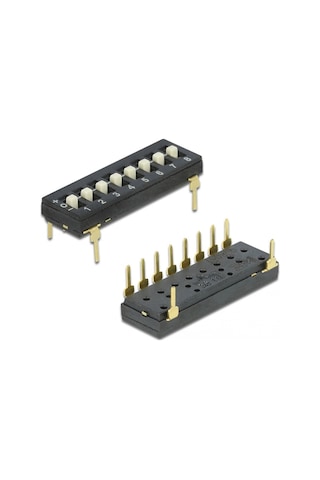 Tristate 8li Dip Switch 8 Pin Siyah Anahtar Açık Kapalı Seçim Adres Ayar + Off - Pull