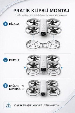 Neo 2 Pervane Koruyucu 1 Çift Klipsli Drone Pervane Koruma Aparatı