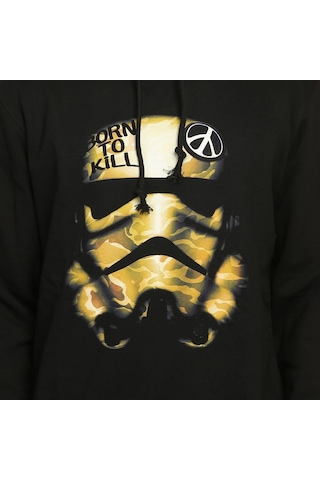 Bant Giyim - Star Wars Trooper Siyah Kapşonlu Erkek Sweatshirt