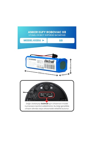 Anker Eufy Robovac X8 Batarya 5200mah Pil Robot Süpürge Batarya