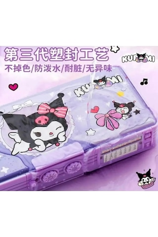 Agoodshop Çok Fonksiyonlu Şifreli Kalem Kutusu Mor Mor