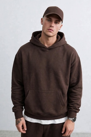 Barrels And Oıl Erkek Kapüşonlu Kanguru Cepli Sweatshirt - Kahve M.kahve M.kahve