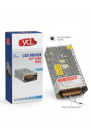 Ylt-s150 12,5a 150w 12v Geniş Metal Kasa Led Trafosu Ycl 12.5amper150watt Ylt-s150 12,5a 150w 12v Geniş Metal Kasa Led Trafosu Ycl 12.5amper150watt