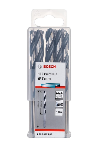 Bosch HSS-PointTeQ 7.0 mm 10'lu Paket Matkap Ucu - 2608577238