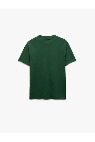 Koton Kısa Kollu Bisiklet Yaka Pamuklu Slim Fit Erkek Basic Tişört Yeşil 5sam10044hk Yeşil