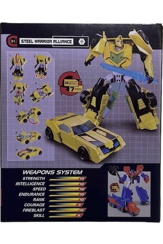 9 Adımda Dönüşen Robot 20 CM 9134