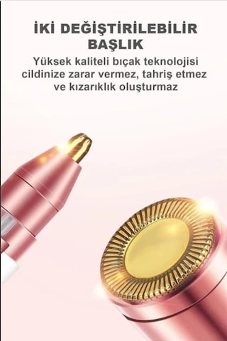 Çift Başlıklı Epilasyon Yüz Çene Işıklı Kıl Tüy Alma Mini Cep Epilasyonu 1 - 2 Saat