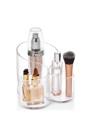 Oval  3 Bölmeli Makyaj Organizer (Düzenleyici)