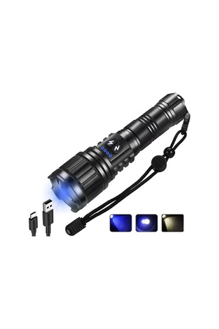 Bd-14 10w Tg Led Alüminyum Alaşımlı Zoomlu Type-c Şarjlı El Feneri