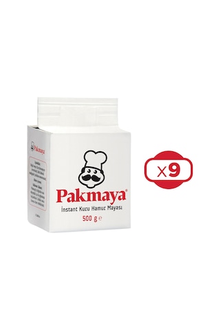 Pakmaya Instant Kuru Hamur Mayası 500 Gr X 9 Adet