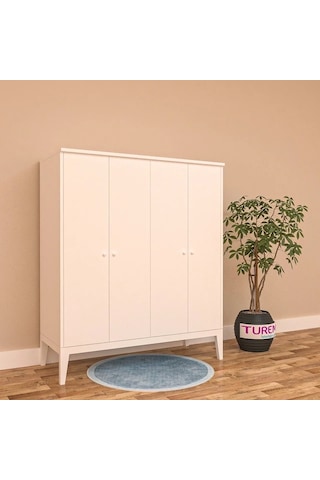 Baby 4 Kapılı Gardırop Mdf Sis Gri