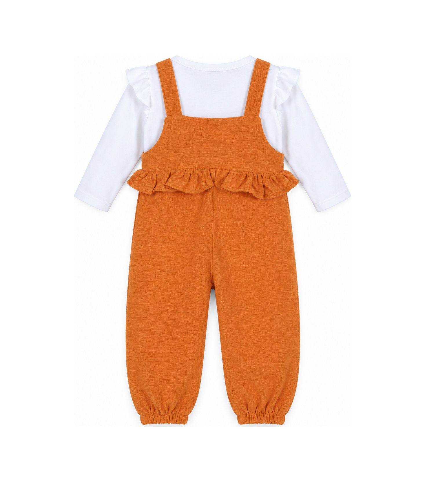 Babyhola Kız Bebek Çocuk Salopet Badi Takım 2338 Turuncu