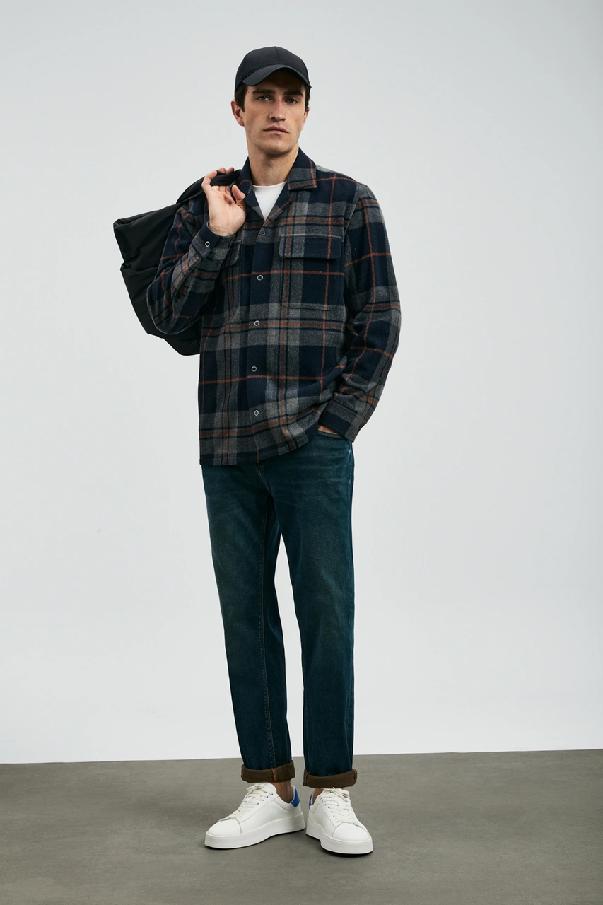 Lufian Tımothı Spor Jean Erkek Pantolon Slim Fit Mavi Mavi 112200228100300 Mavi