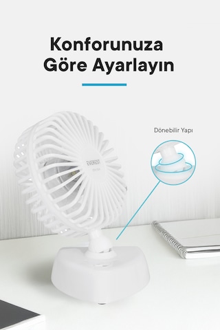 Everest EFN-504 Taşınabilir Masaüstü USB Fan