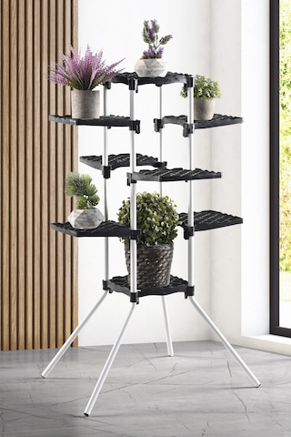 Sebro 8 Raflı Dekoratif Çiçek Standı Çiçek Bahçesi Saksı Standı Diğer