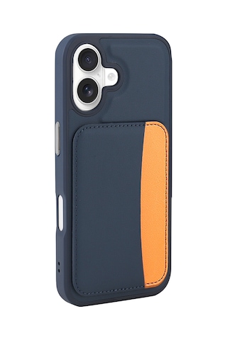 Apple Uyumlu iPhone 16 Kılıf Kartlıklı Zore X-kart Silikon Kapak - Kahverengi Kahverengi