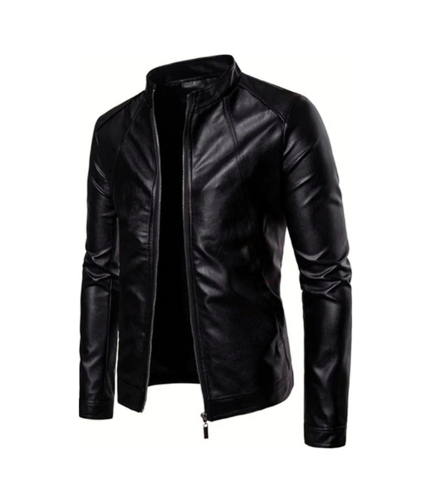 Hakiki Deri Siyah Blanch Fermuarlı Erkek Deri Ceket Siyah