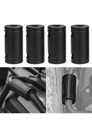 Xuweiwei Black-4pc 4 Parça Silikon Motor Koruyucu Universal Motosiklet Harley Yamaha