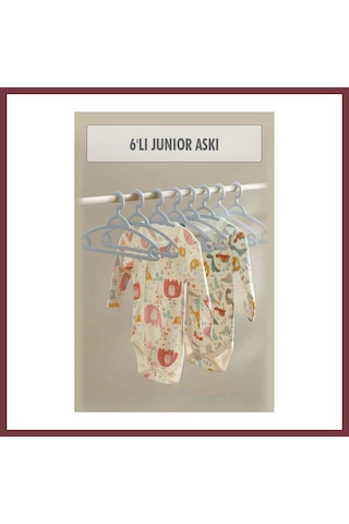 Storeşahin 6 Lı Bebek Askısı & Bebek Gardırop Askısı Gri Set Shn0720