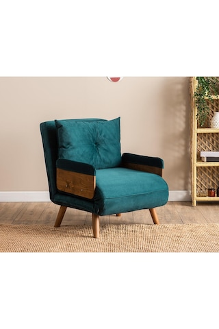 Pafu Cosmo Tekli Katlanır Yataklı Koltuk - Soho Petrol Petrol Yeşili