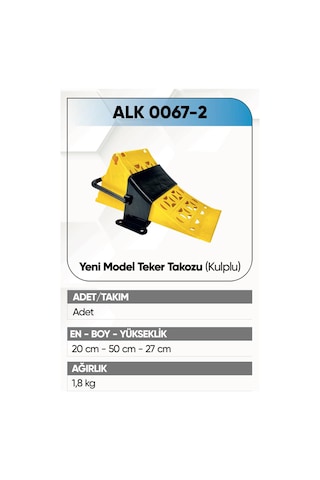 Alkotek Y.m Teker Takozu Kulplu B.kalite