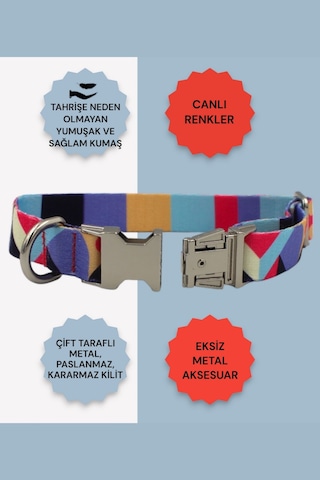 Caramelos İsimli Köpek Tasması, Köpek Künyesi, Köpek İsimlik 260 Çok Renkli