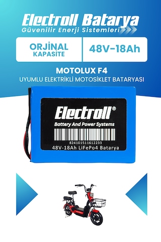 Motolux F4 Batarya Standart Kapasite Lifepo4 48v 18ah