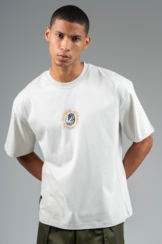Maraton Sportswear Oversize Erkek Bisiklet Yaka Kısa Kol Basic Gümüş Gri T-shirt 23242-gümüş Gri