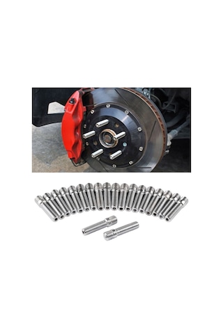 Cbtx 20 Adet 5 Cm Evrensel Araba Modifikasyonu Genişletilmiş Tekerlekler Saplama Dönüşüm M14x1.5 İla M12x1.5 Vida Adaptörü Ln032 Ln033 Ln044
