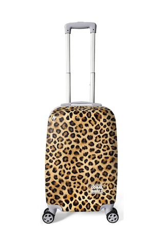 Coral High Leopar Desenli Kabin Boy Valiz 50cm 16550 Kahverengi