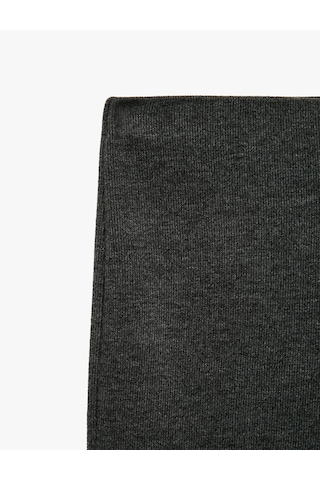 Koton Standart Bel Slim Fit Geniş İspanyol Paça Pantolon Antrasit 7wak40034ek
