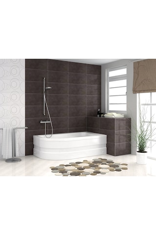 Shower 90X110 Ferısya Asimetrik Oval Mini Küvet